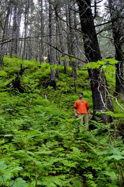 Christian Tucker on a hike out of Seward, Alaska.
