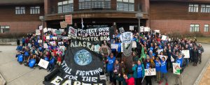 Hundreds of Alaskans showed up at the Army Corps Pebble mine hearing on the proposed Pebble mine.