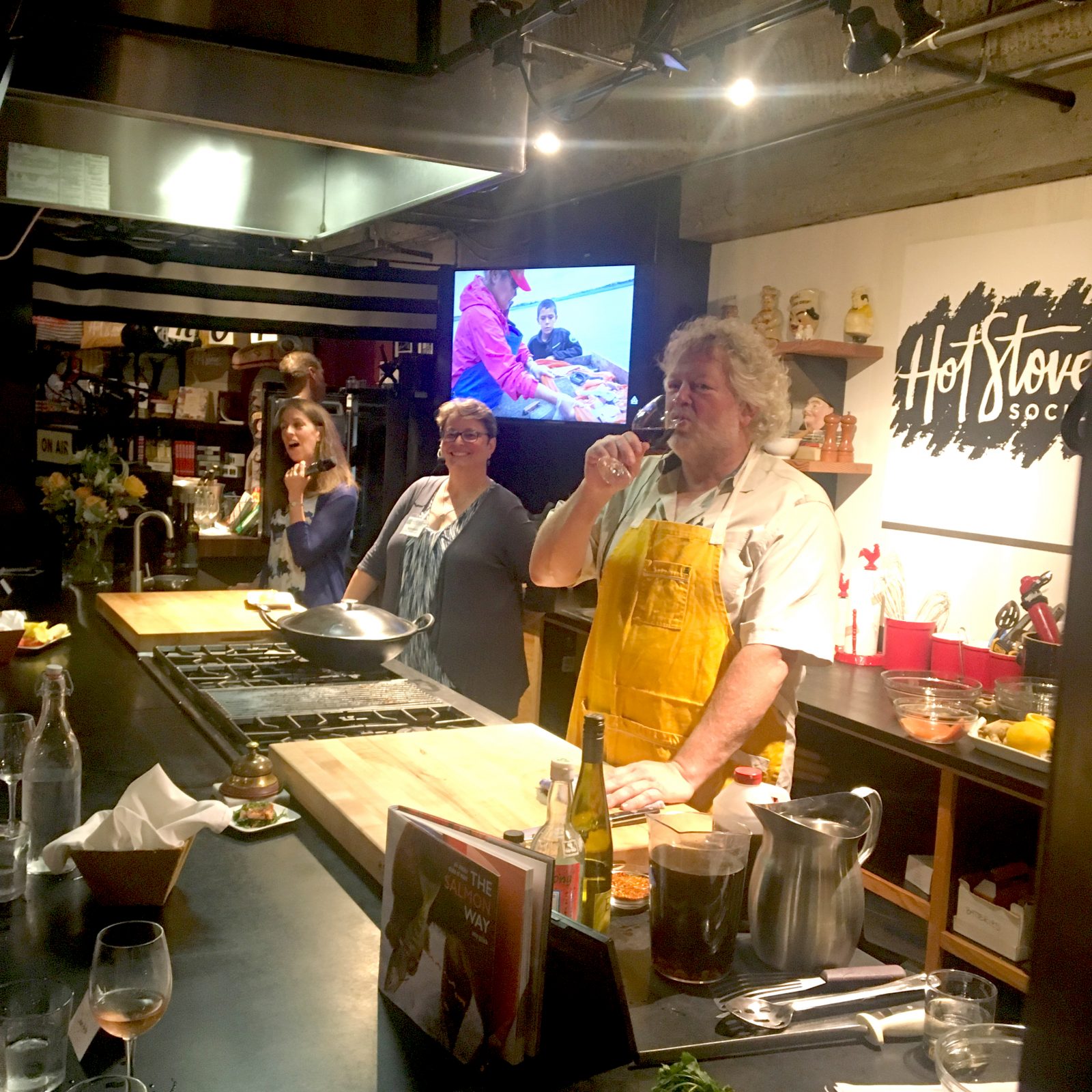 Amy Gulick, Vicki Clark and Tom Douglas celebrate all things salmon.